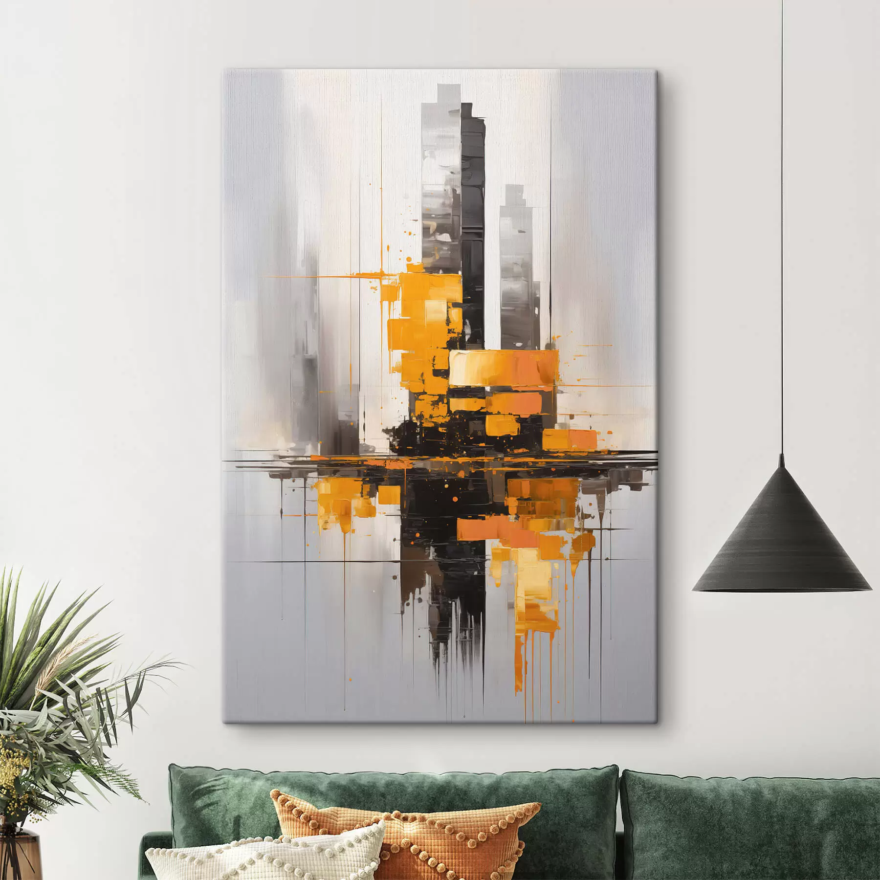 Glezna Abstrakcija ar debesskrāpjiem s45163