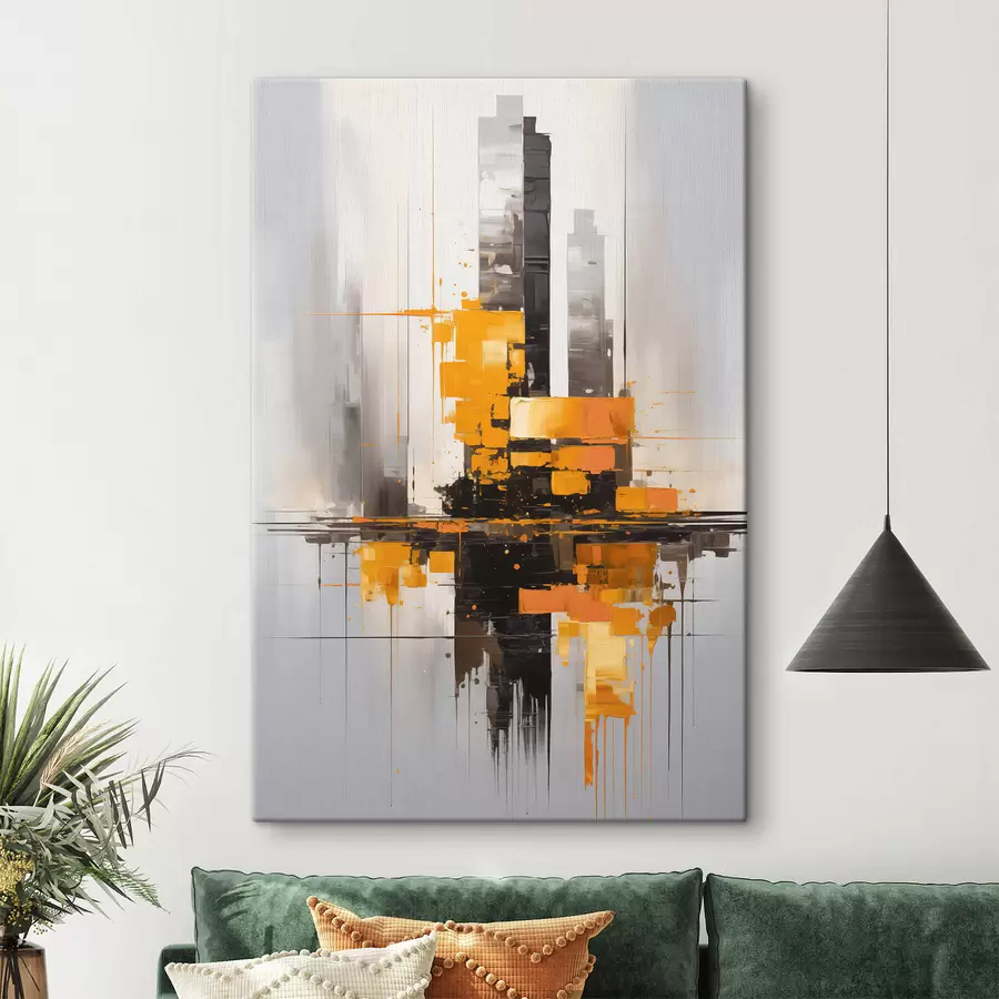 Glezna Abstrakcija ar debesskrāpjiem s45163