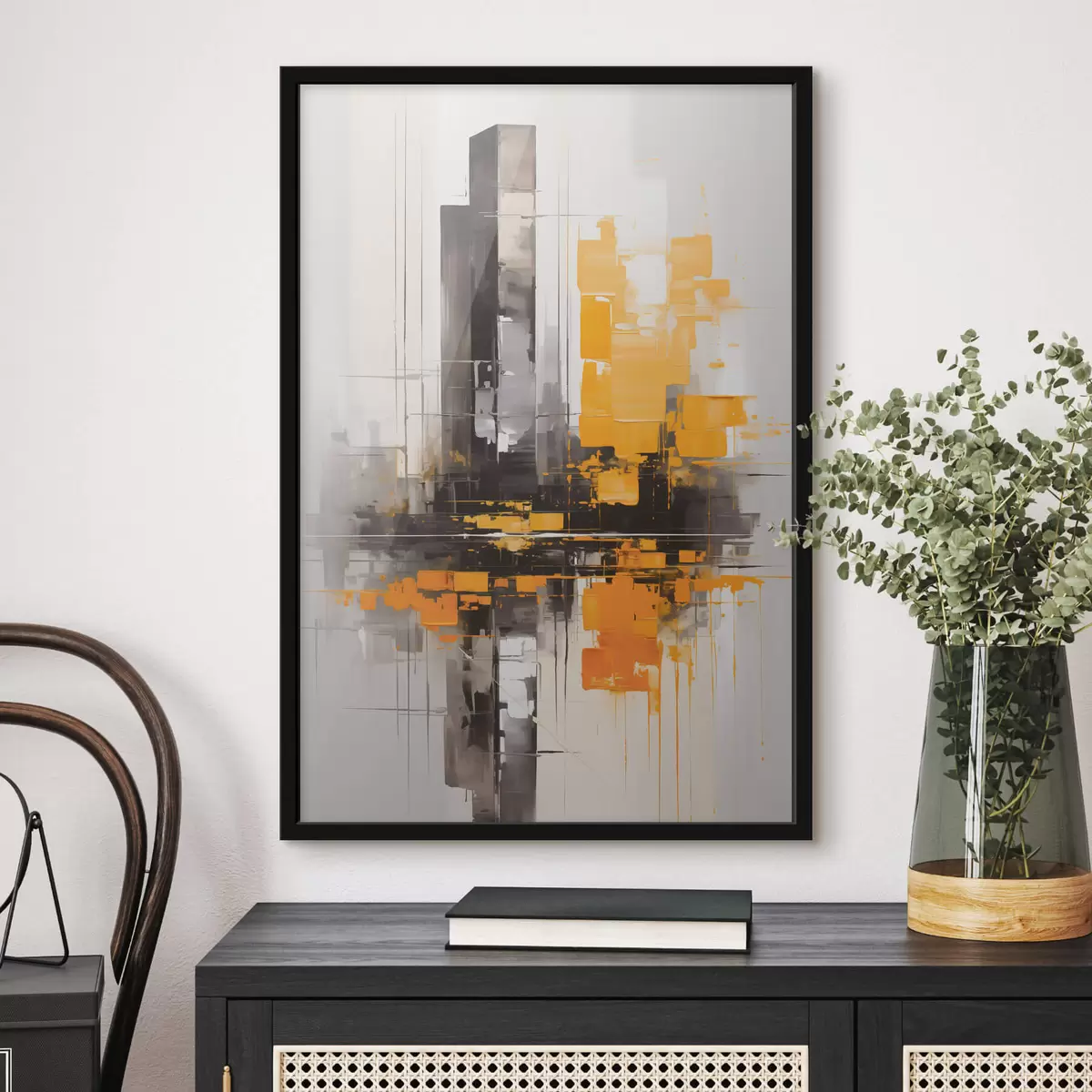 Plakāts Abstrakcija ar debesskrāpjiem f45162