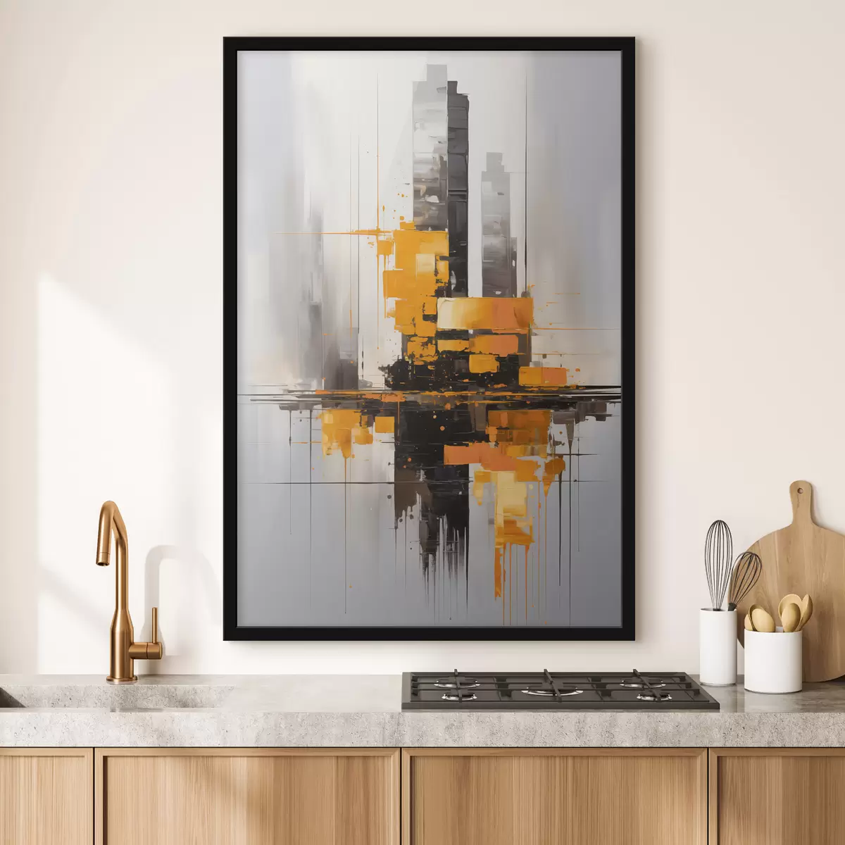 Plakāts Abstrakcija ar debesskrāpjiem f45163