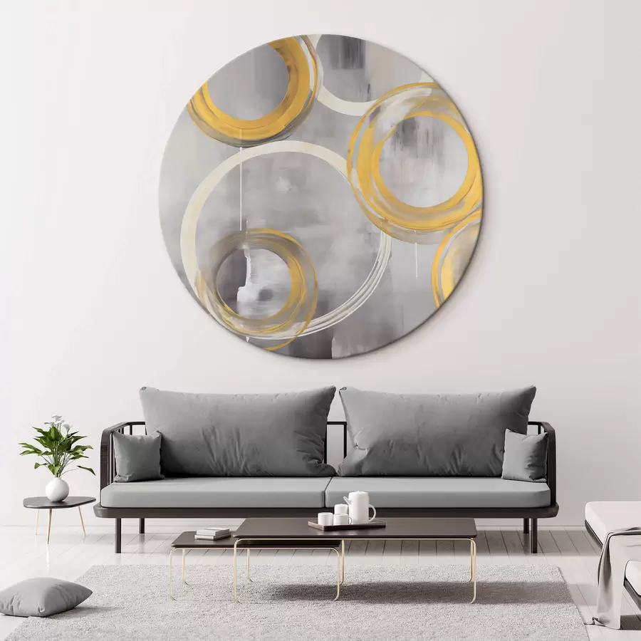 Glezna Abstrakcija ar apļiem r45132