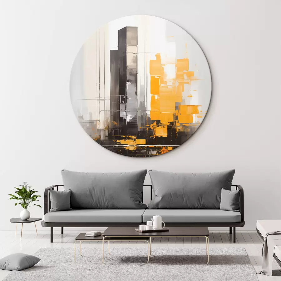 Glezna Abstrakcija ar debesskrāpjiem r45162