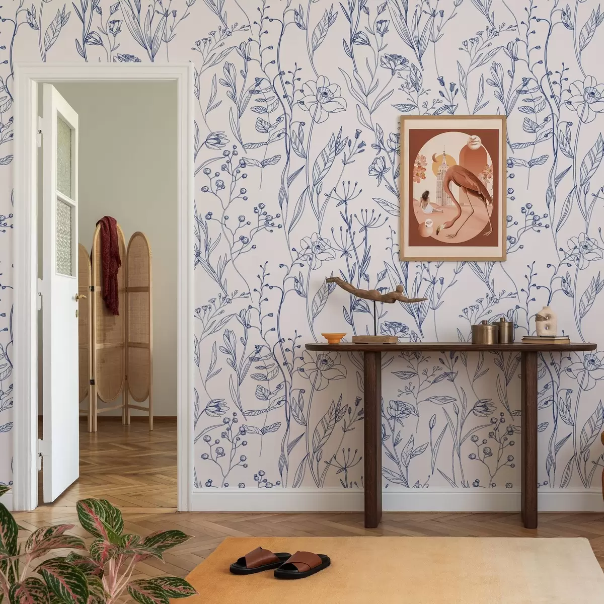 Tapetes Minimālistiskas savvaļas puķes