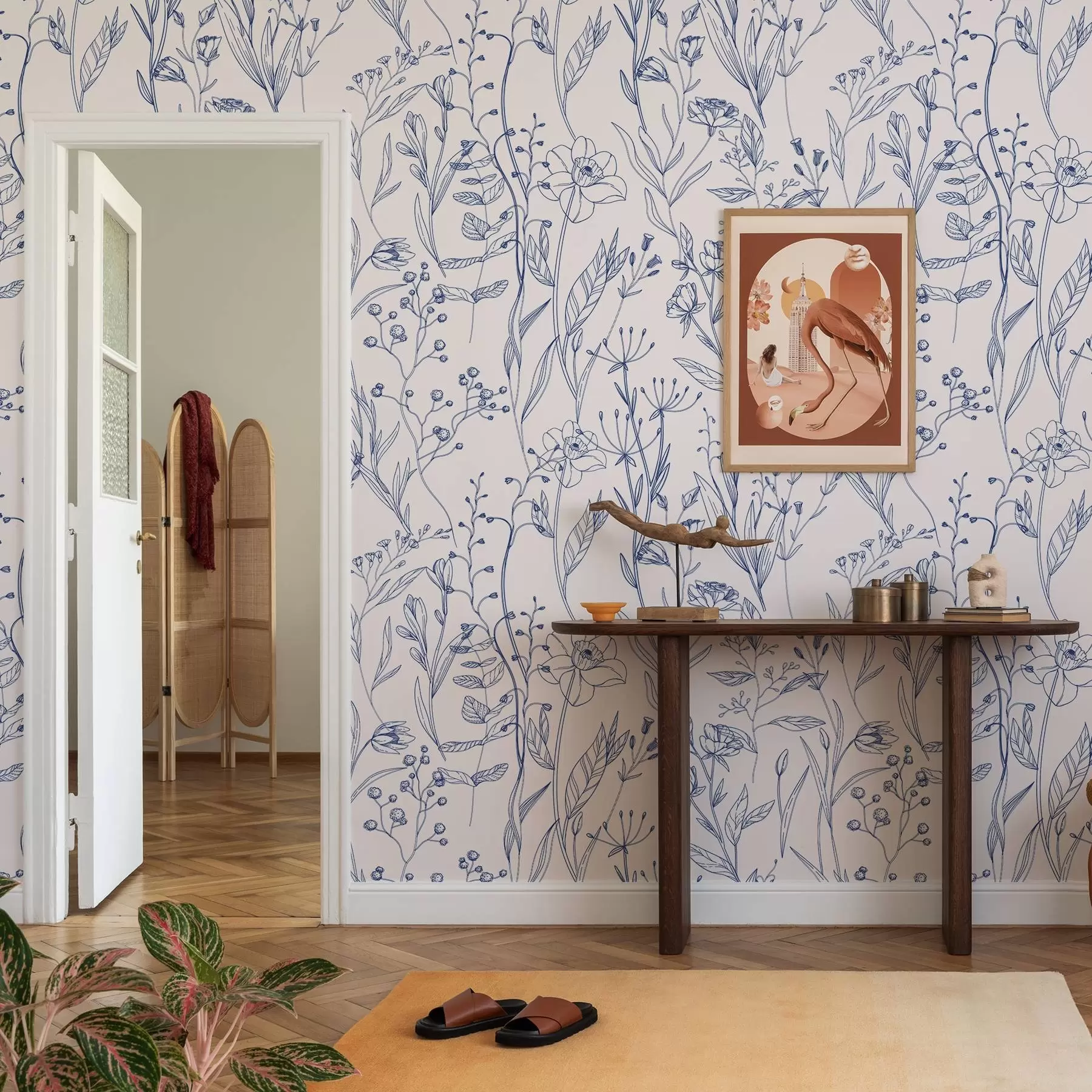 Fototapetes Minimālistiskas savvaļas puķes