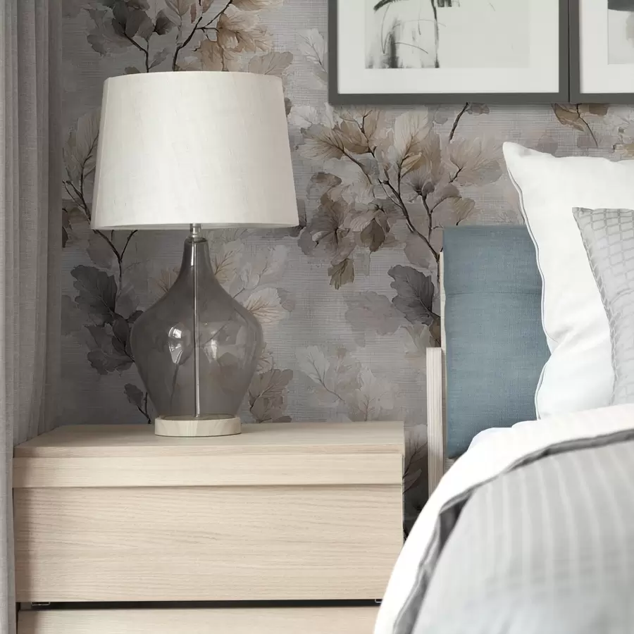 Fototapetes Neitrāls akvareļu zaru raksts a00422