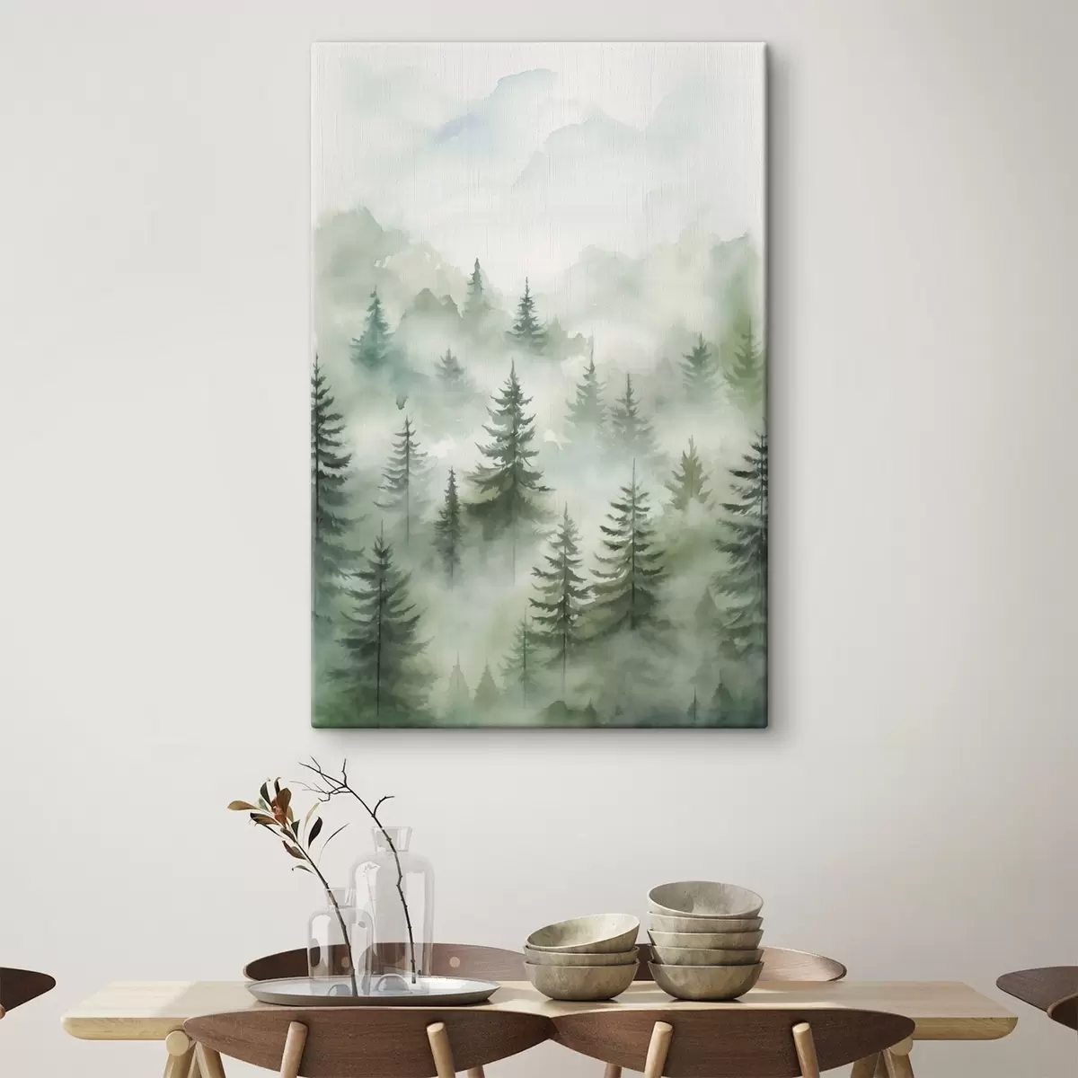 Glezna Mežs miglā s45207