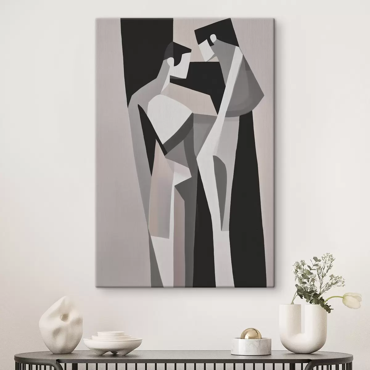 Glezna Ģeometriskā pāra kompozīcija s45156