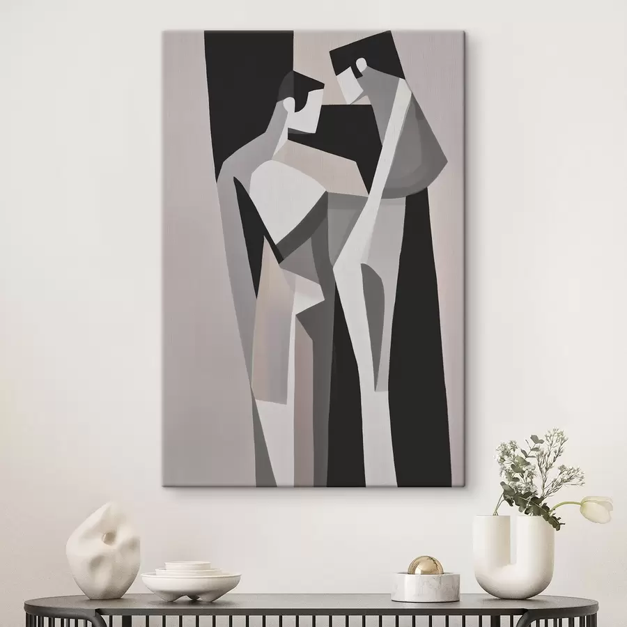 Glezna Ģeometriskā pāra kompozīcija s45156