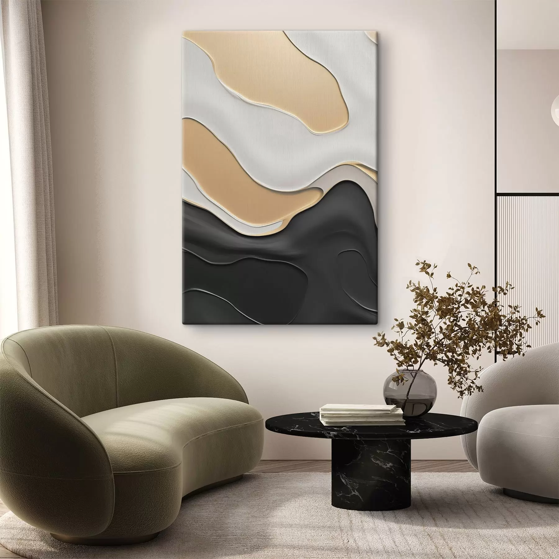 Glezna Abstraktas elegantas līknes s45203