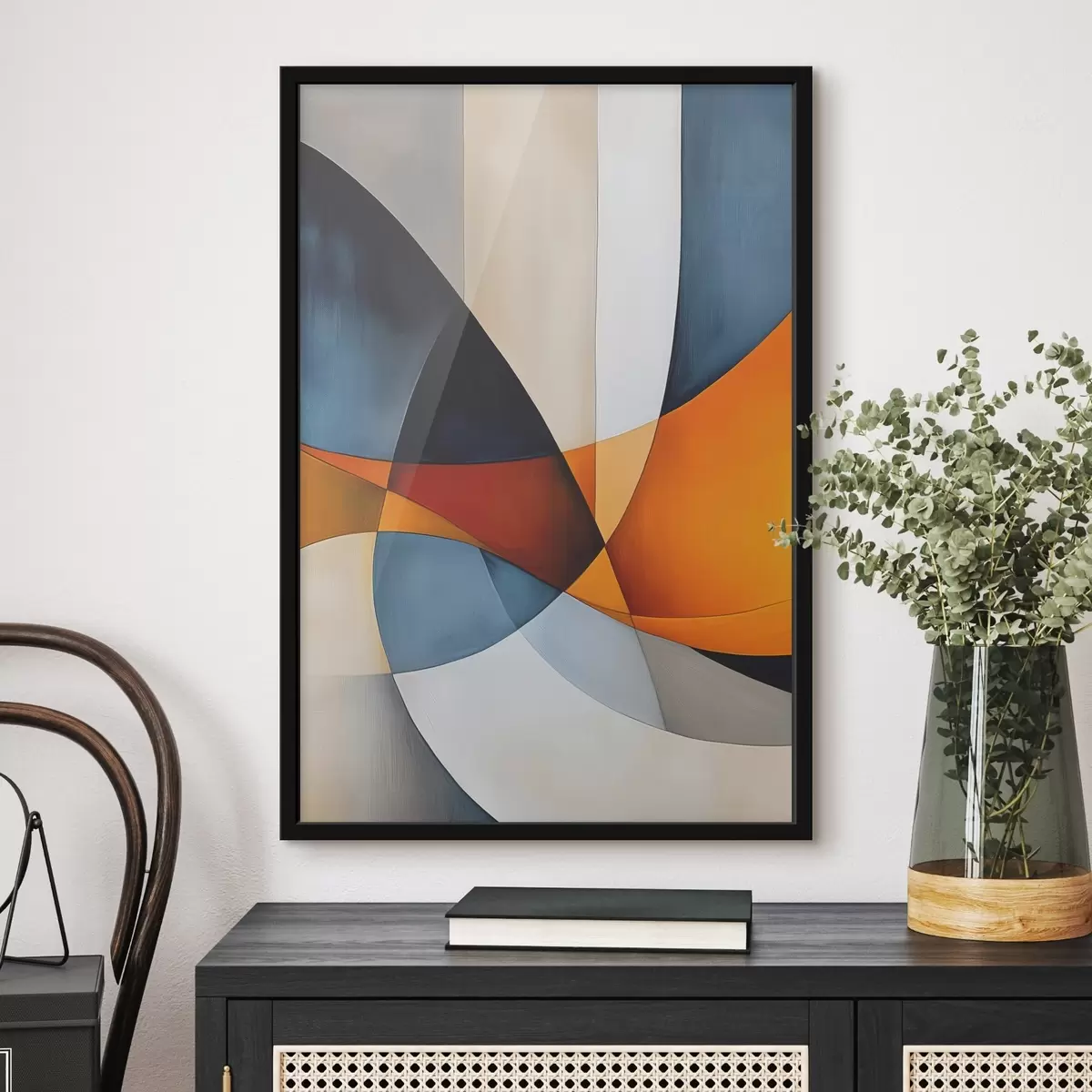 Plakāts Abstrakcija ar ģeometriskām formām f45201