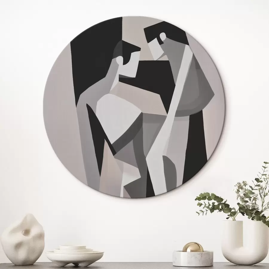 Glezna Ģeometriskā pāra kompozīcija r45156