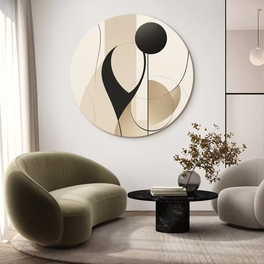 Glezna Abstraktas līknes un formas r45197