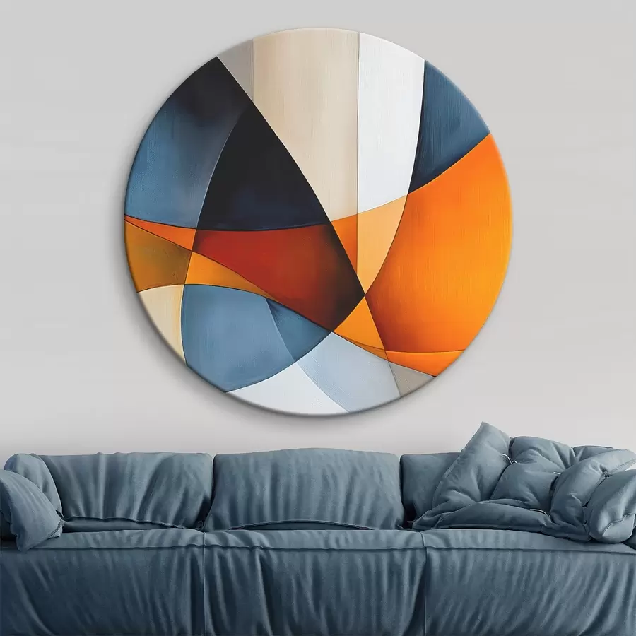 Glezna Abstrakcija ar ģeometriskām formām r45201