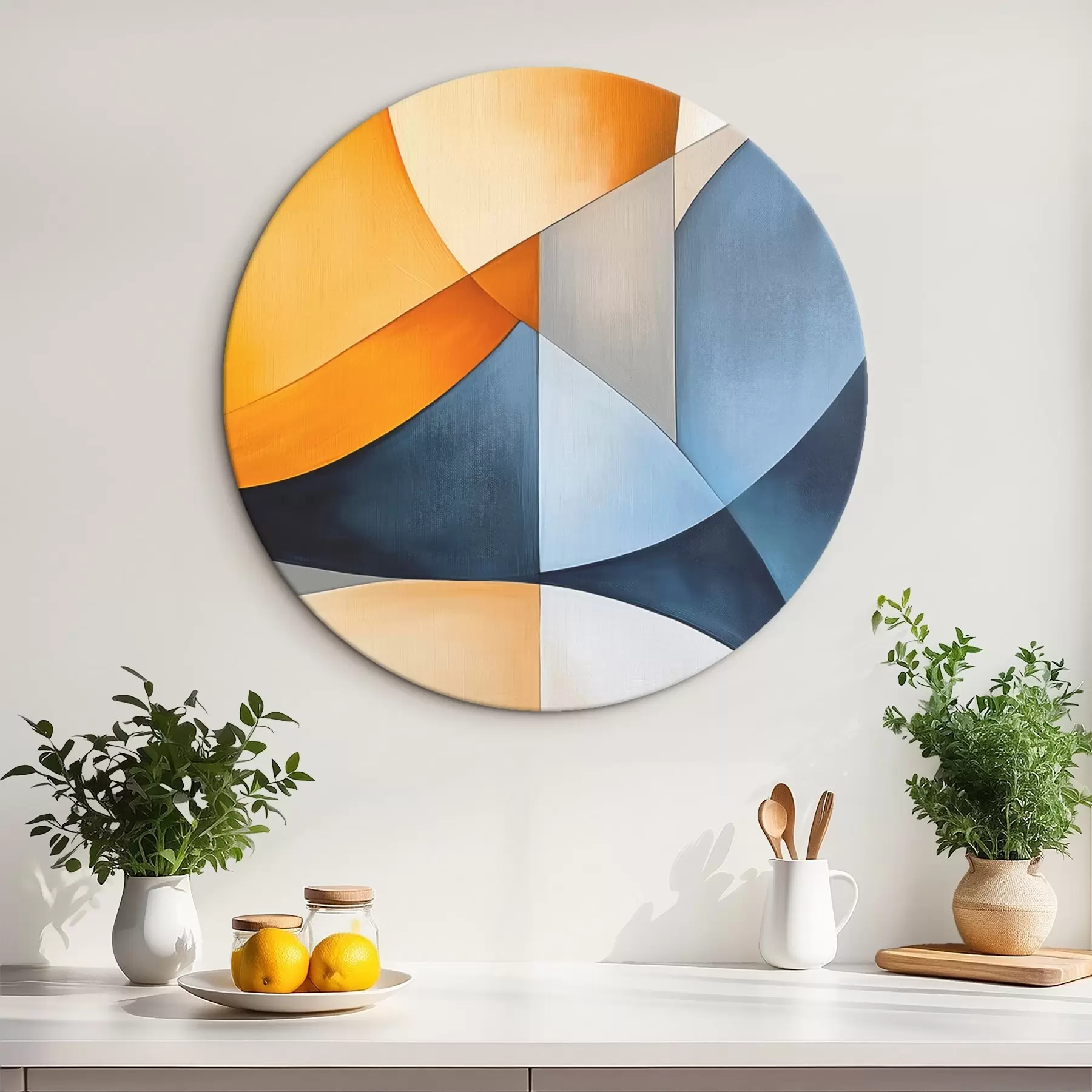 Glezna Abstrakcija ar ģeometriskām formām r45202