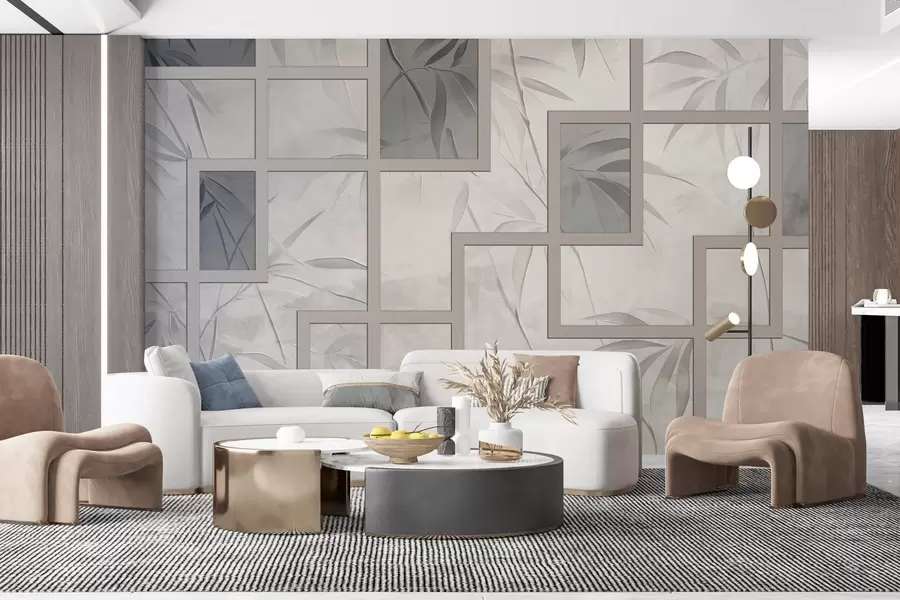 Fototapetes Bambuss un ģeometrija w04319