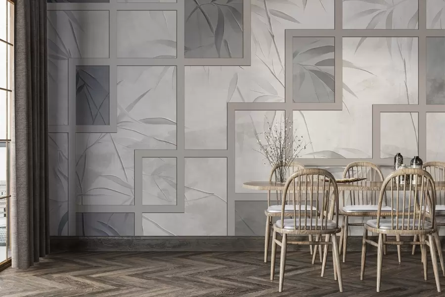 Fototapetes Bambuss un ģeometrija w04319