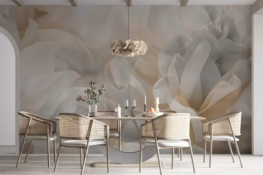 Fototapetes Daļēji caurspīdīgi ziedi w04320