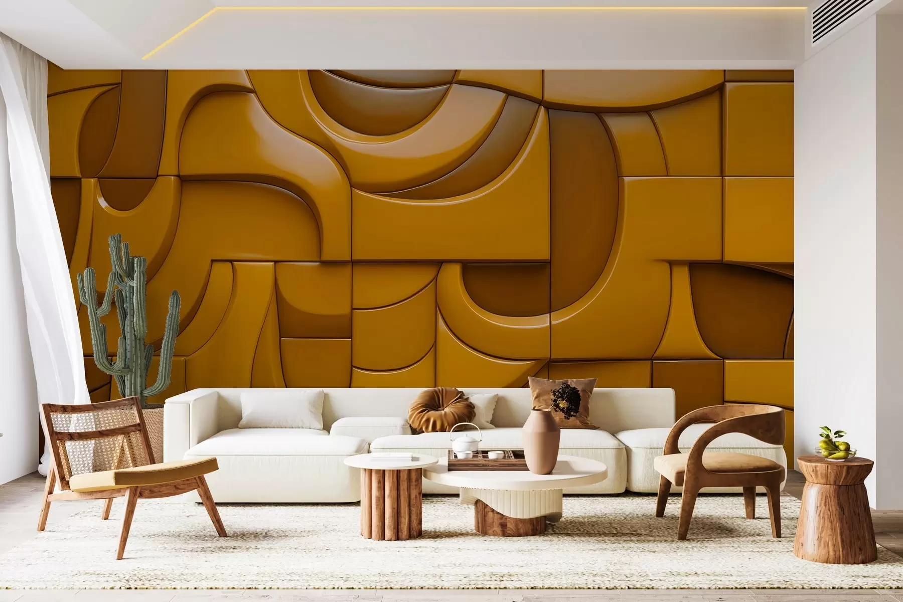 Fototapetes Gleznota reljefa siena w04321