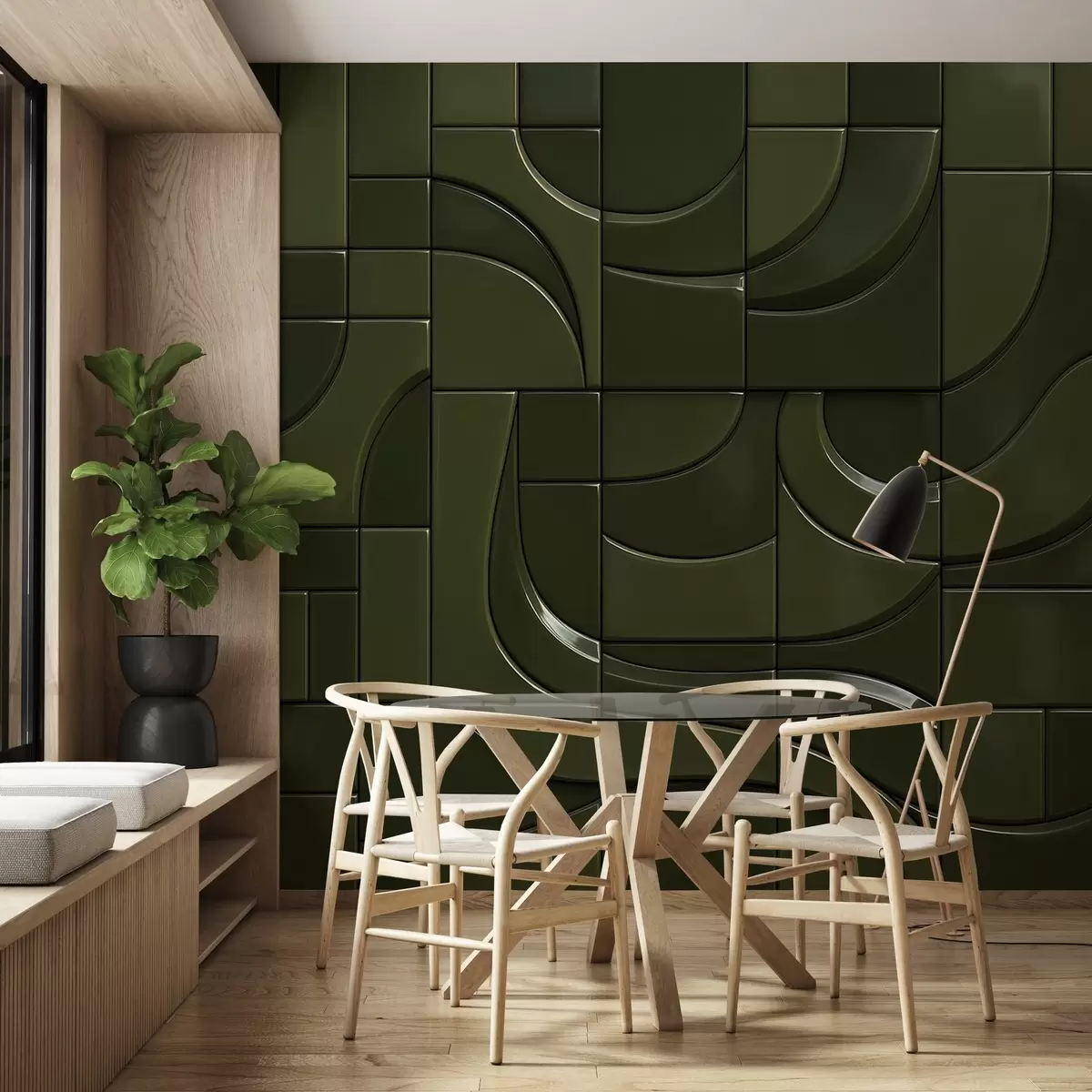 Fototapetes Spīdīgu paneļu imitācija w04325