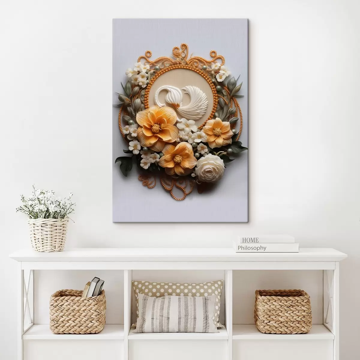 Glezna Abstrakta ziedu kompozīcija s44553