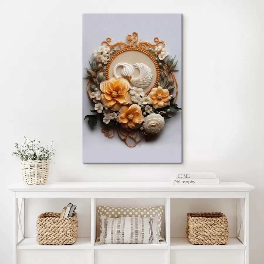 Glezna Abstrakta ziedu kompozīcija s44553