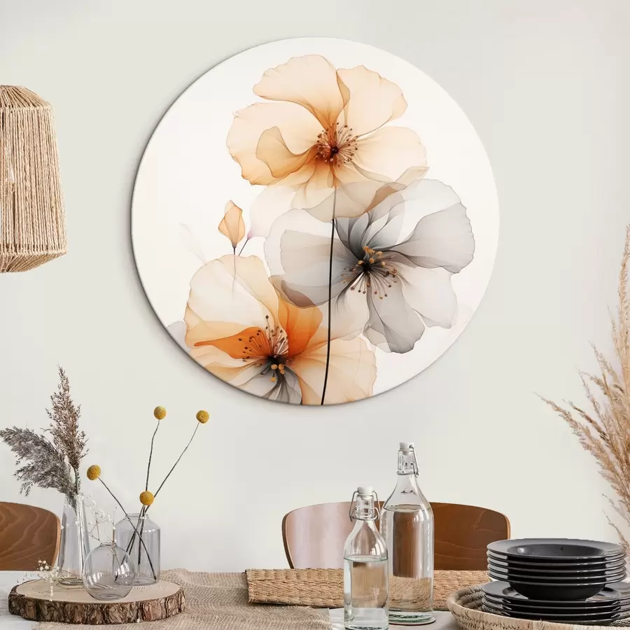 Glezna Abstraktie caurspīdīgie ziedi r44558