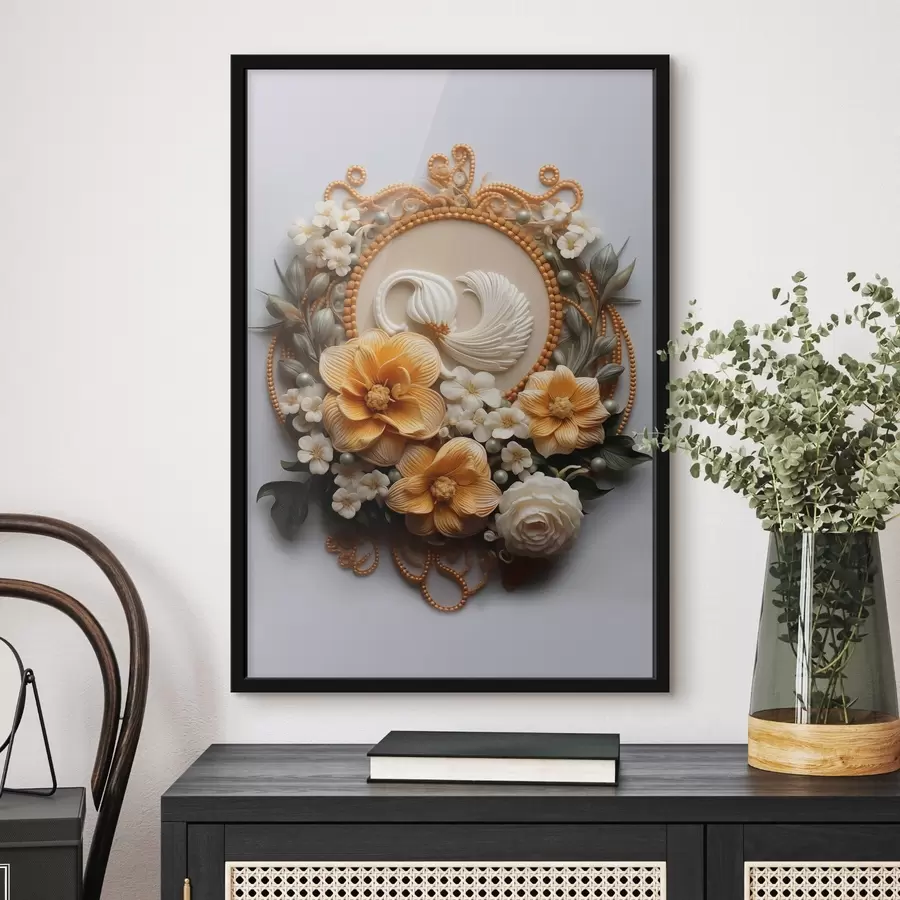 Fototapetes Abstrakta ziedu kompozīcija f44553