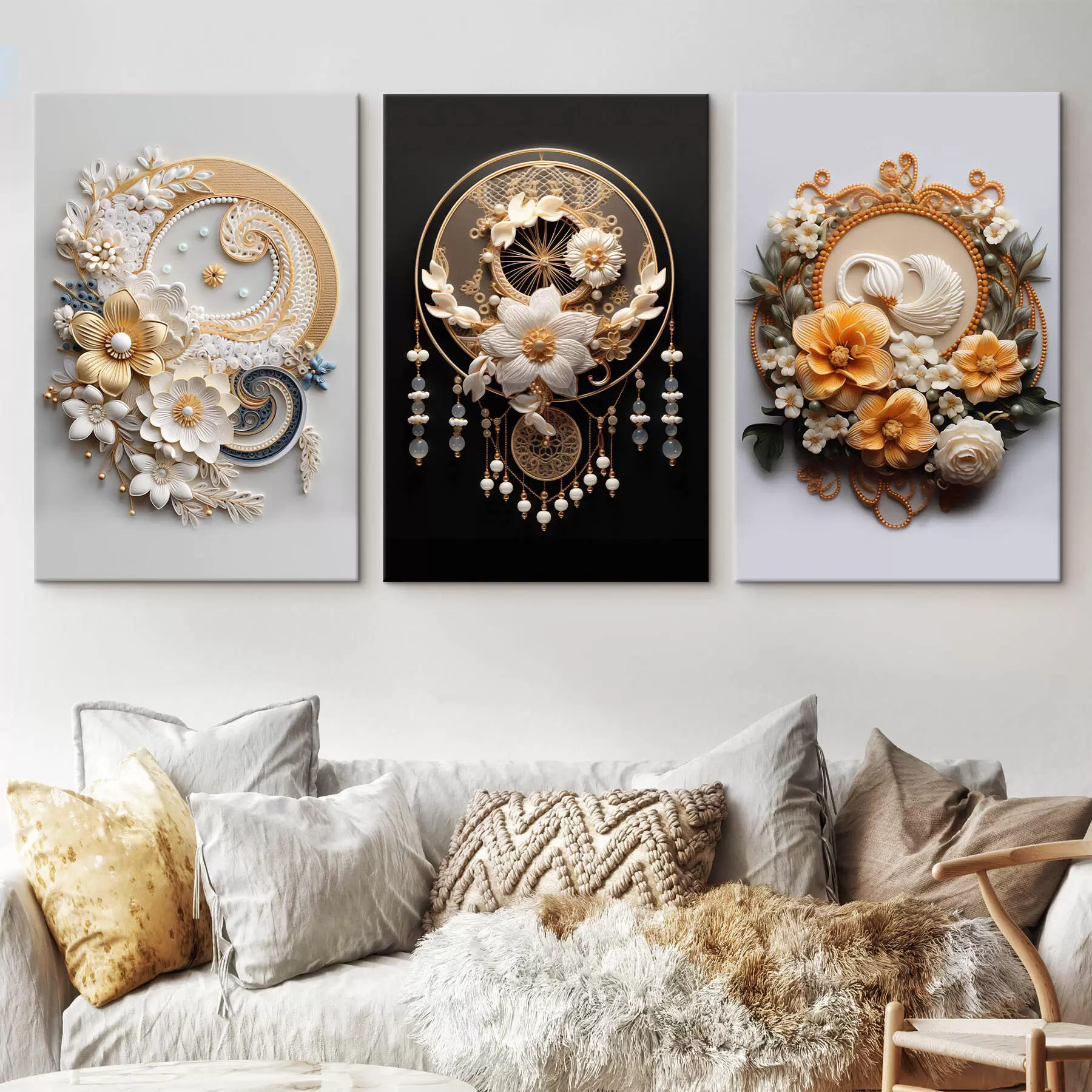 Glezna Abstraktas ziedu kompozīcijas m00561