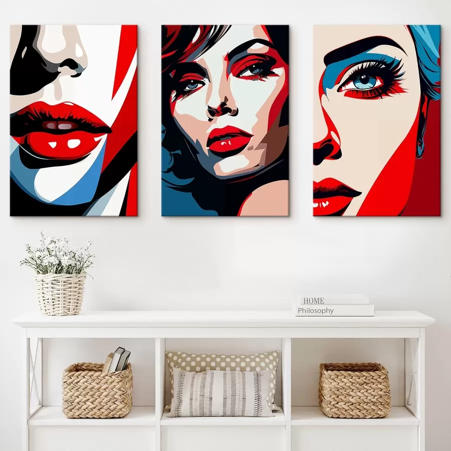 Glezna Krāsainas sejas m00558