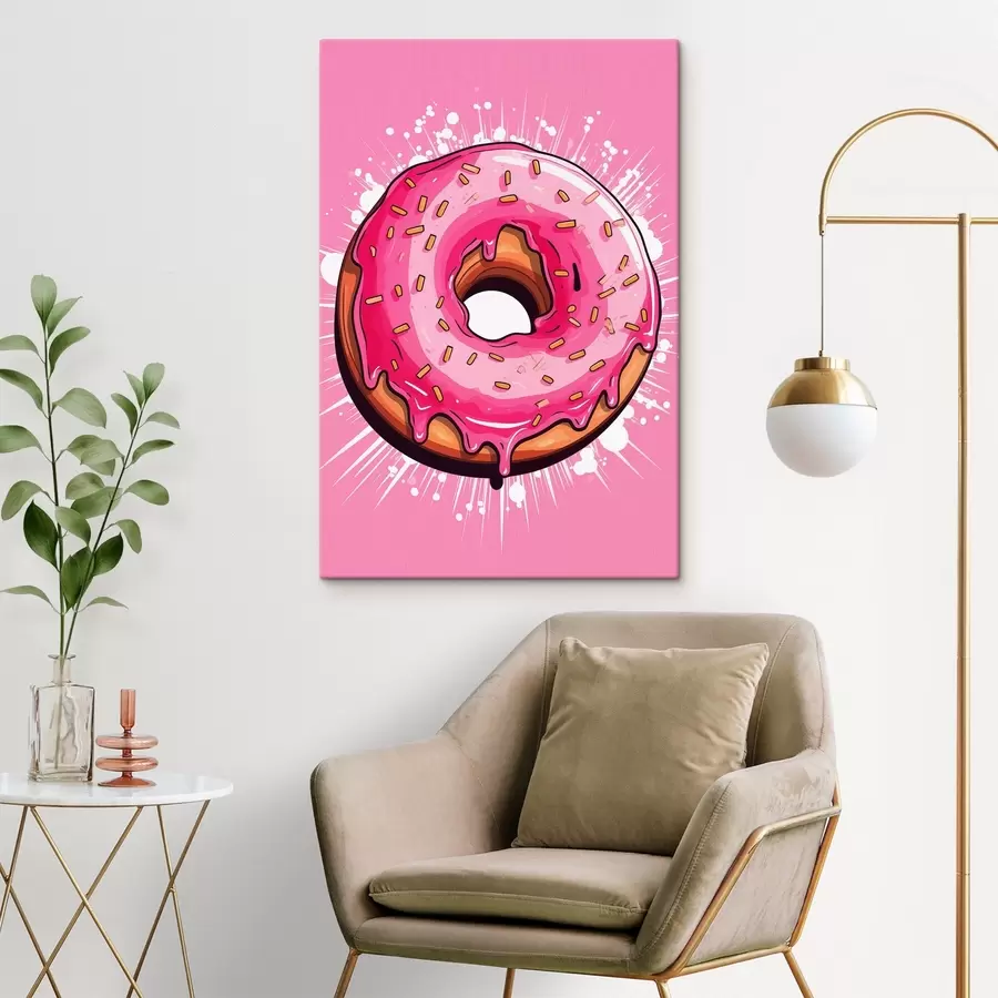 Glezna Donuts ar rozā glazūru s45274
