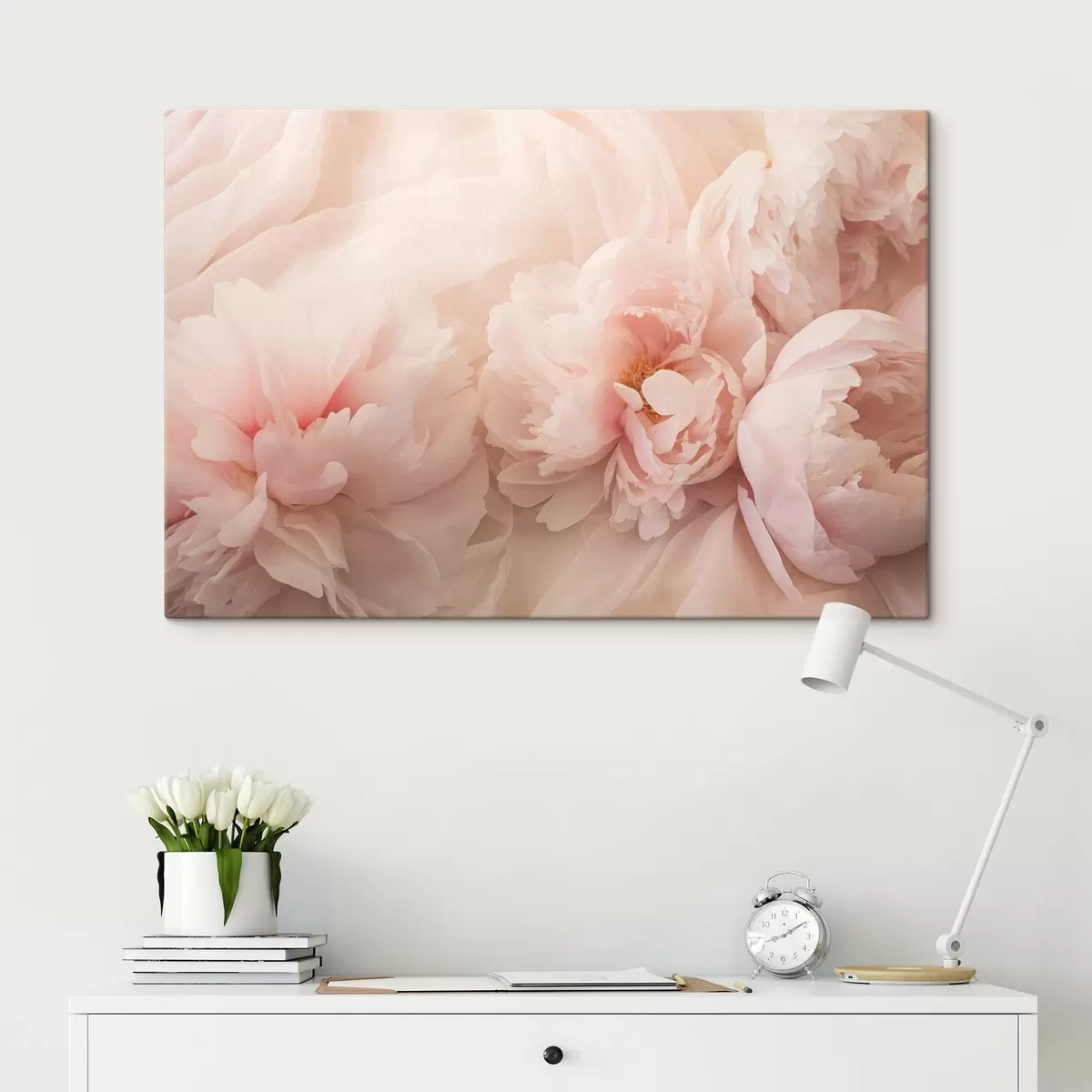 Glezna Peonijas rozā krāsās s45296