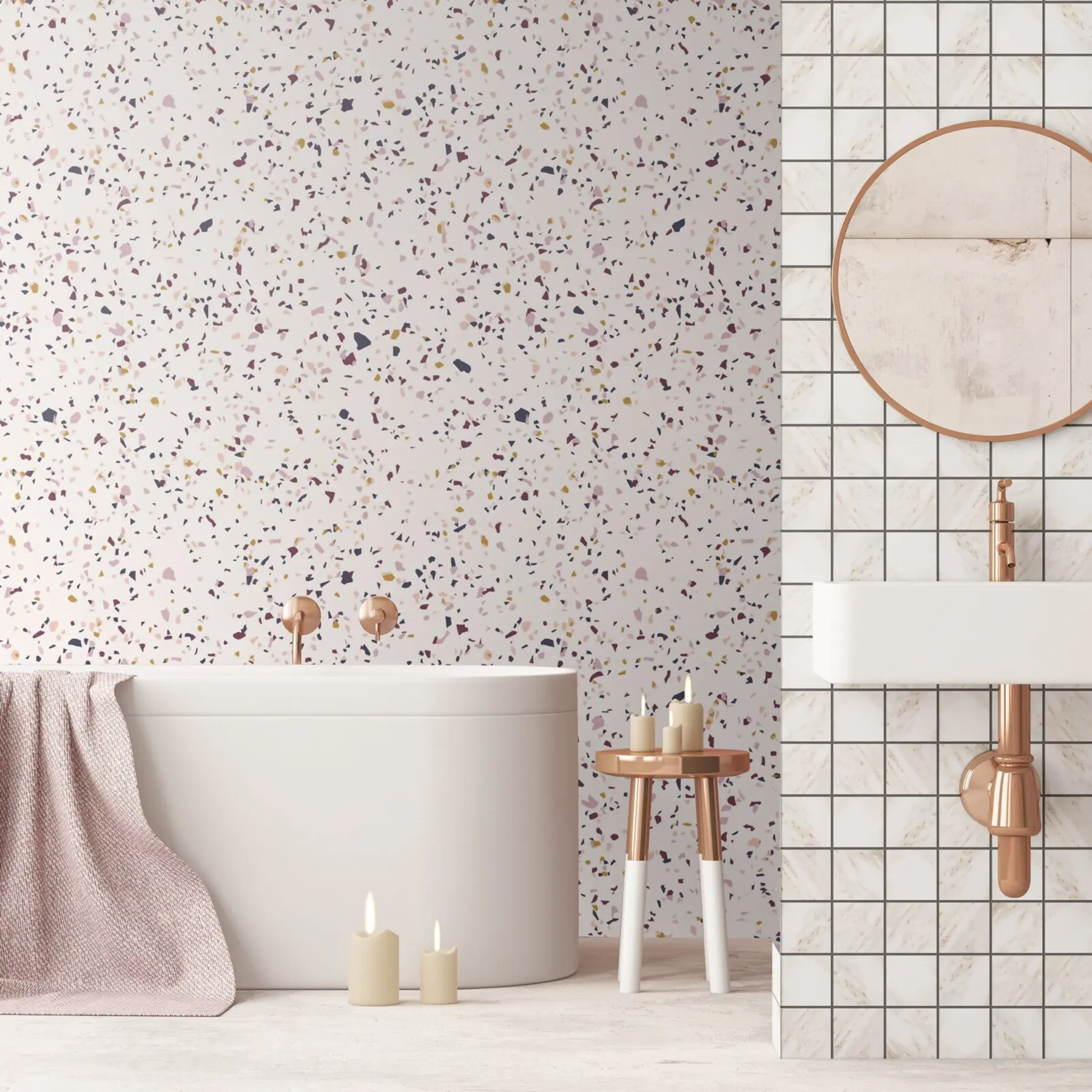 Fototapetes Krāsu drupatas efekts, Boho stils u71766