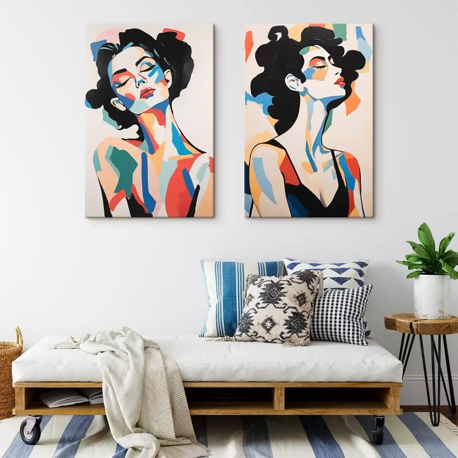 Glezna Abstraktie sieviešu portreti m00543