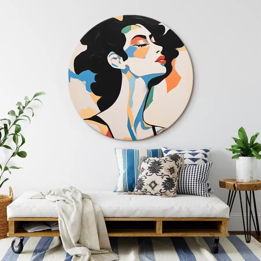 Glezna Sievietes abstraktais portrets ar otas triepienu imitāciju r45233