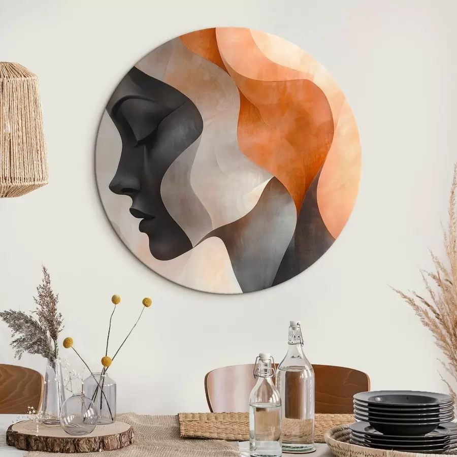 Glezna Abstrakcija ar sievietes portretu r45235