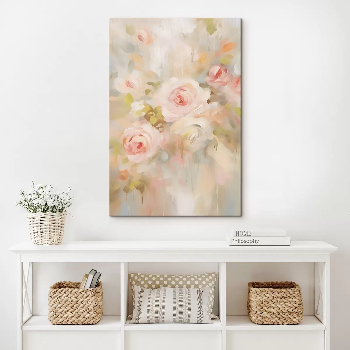 Glezna Rožu imitācija glezniecība s45302