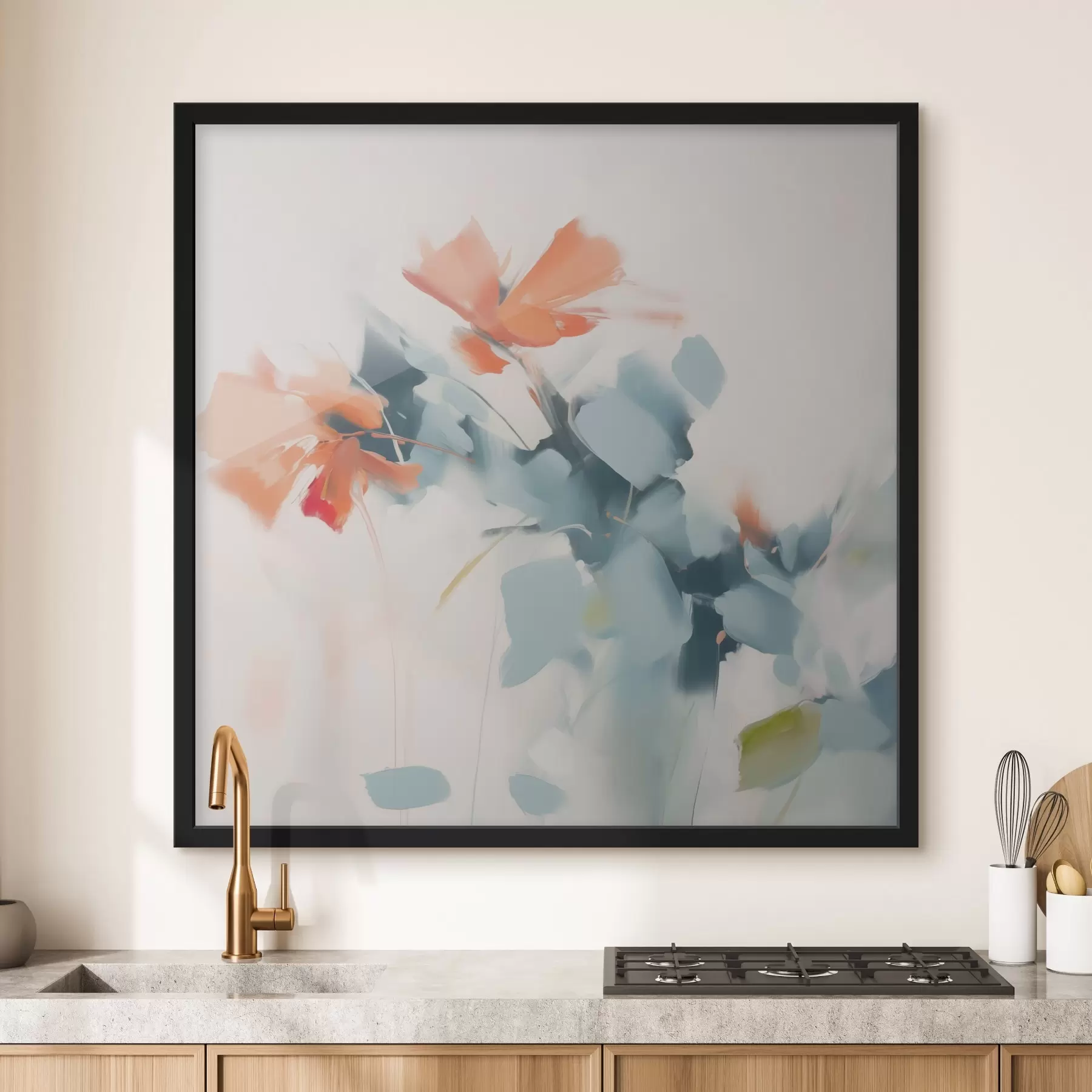 Fototapetes Abstraktā ziedu imitācijas glezniecība f45303