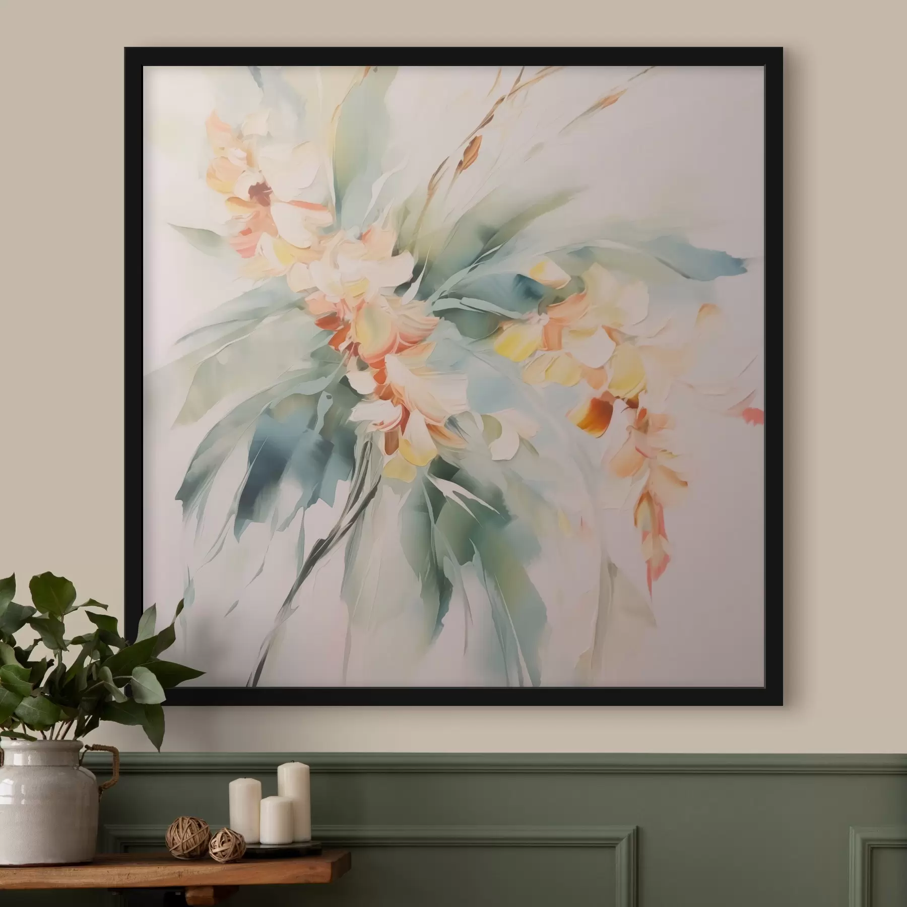 Fototapetes Abstraktie ziedi lapotnē f45305