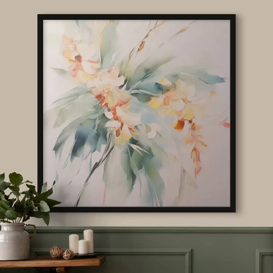 Fototapetes Abstraktie ziedi lapotnē f45305