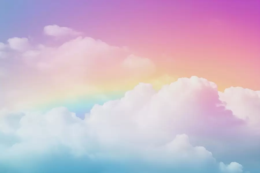 Fototapetes Mākoņi un varavīksne w04368