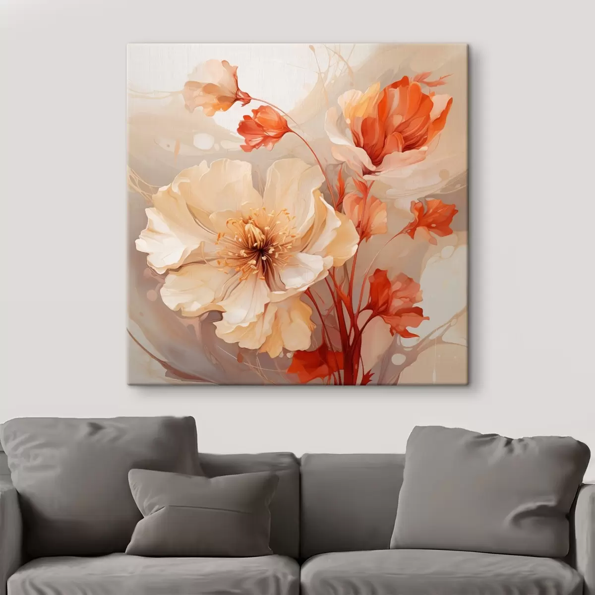 Glezna Maģiski ziedi pasteļtoņos sapņainā stilā s45042