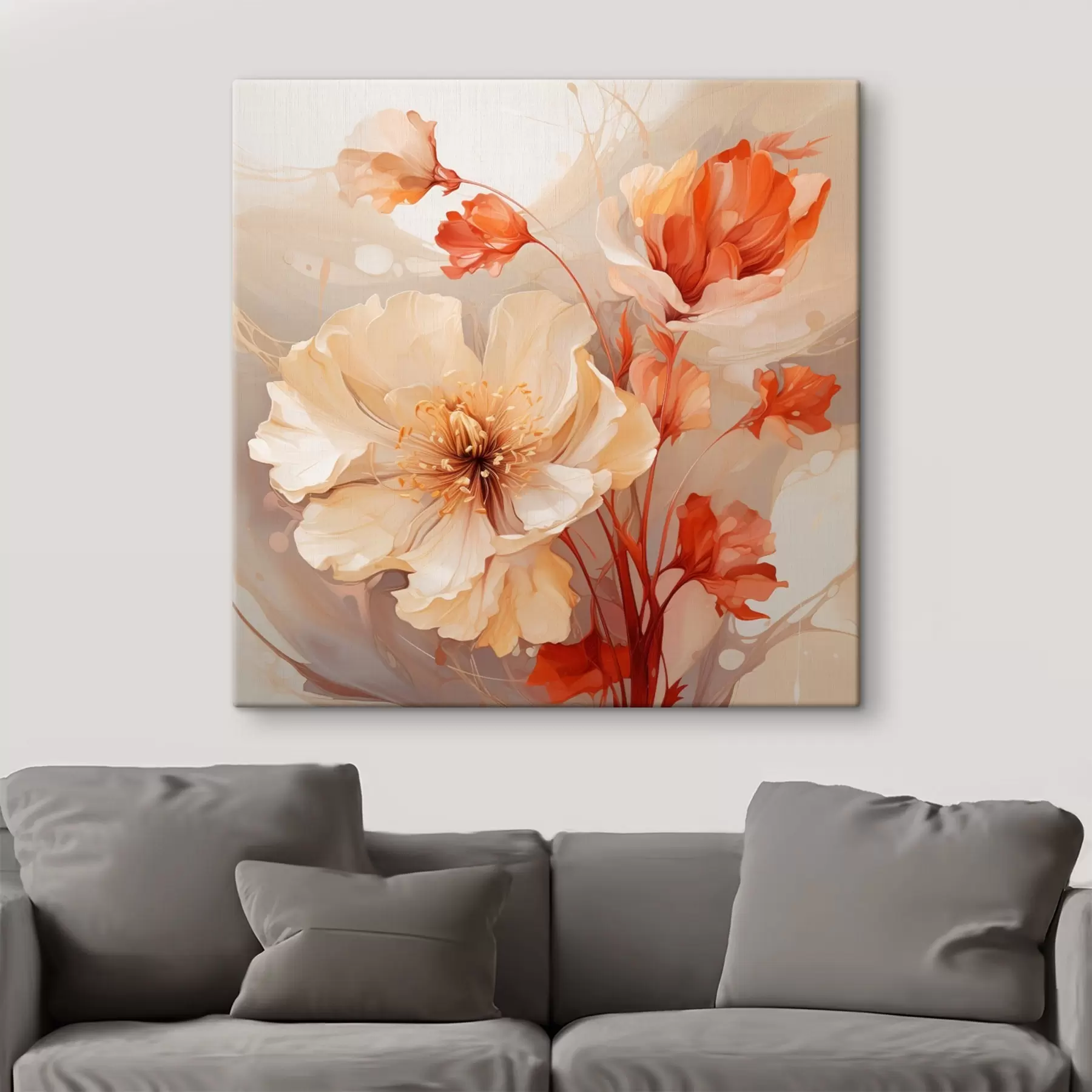 Fototapetes Maģiski ziedi pasteļtoņos sapņainā stilā s45042