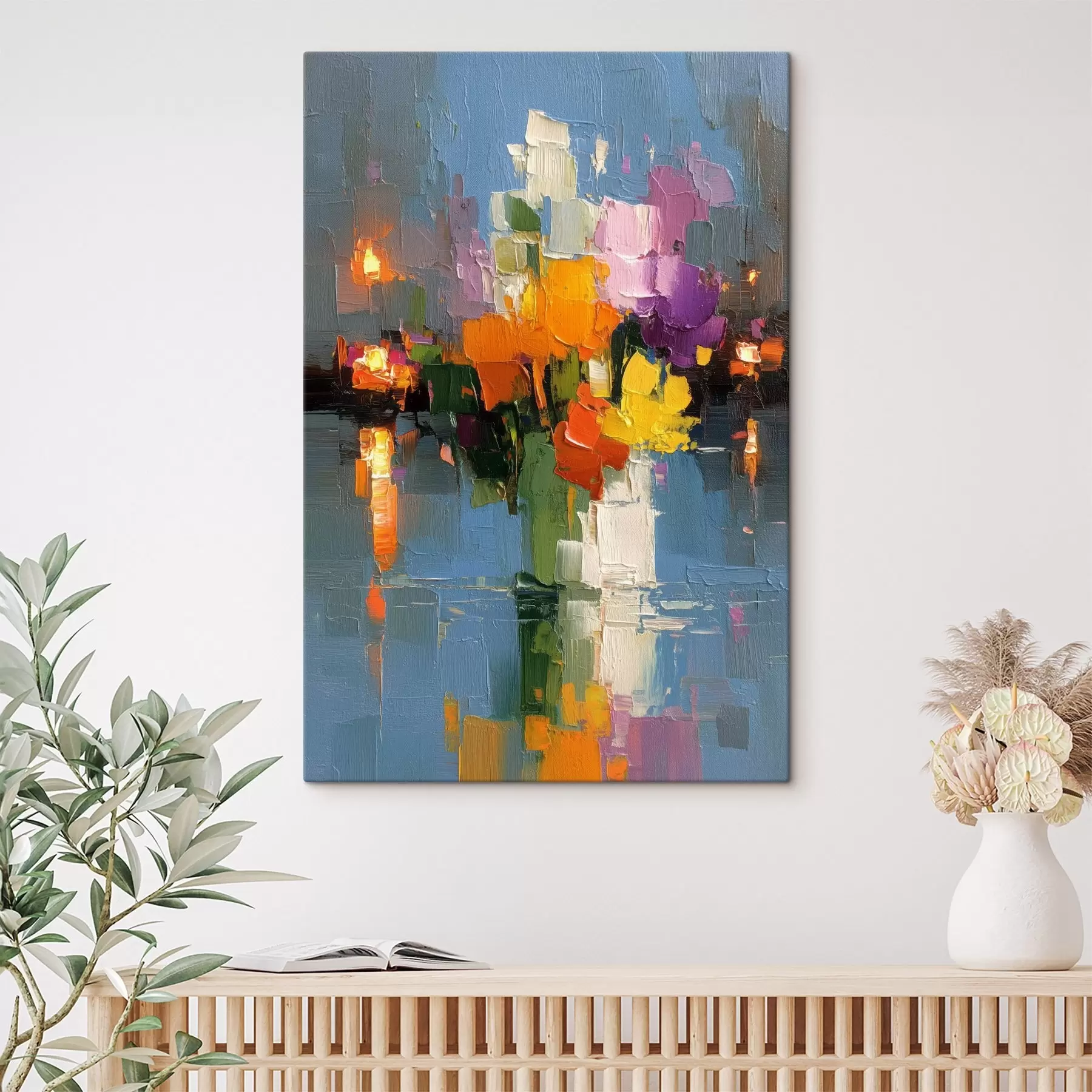 Glezna Urbānā abstrakcija: gaismas atspīdums ūdenī s45243
