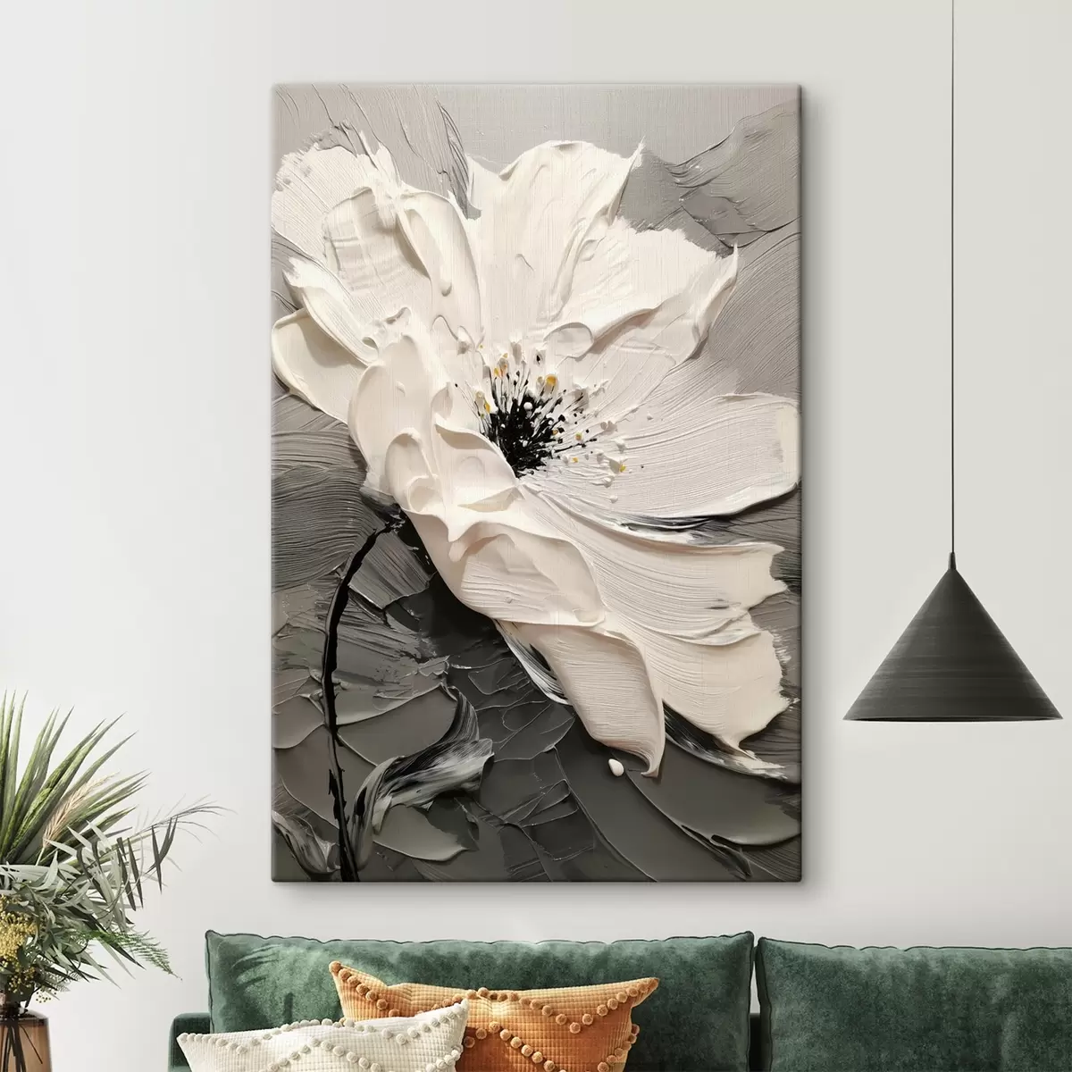 Glezna Elegants zieds: mūsdienīga glezna ar reljefu tekstūru s45246