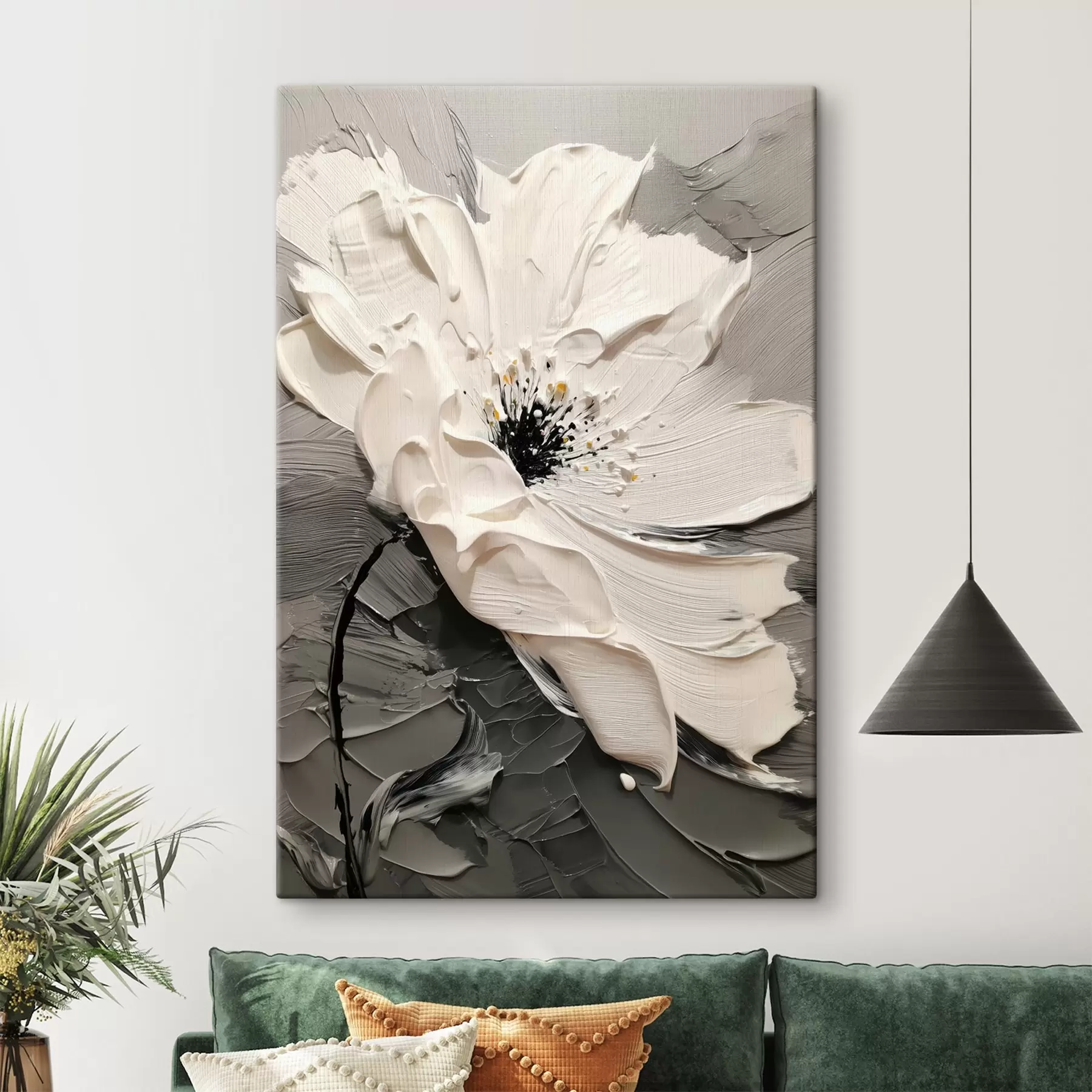 Glezna Elegants zieds: mūsdienīga glezna ar reljefu tekstūru s45246