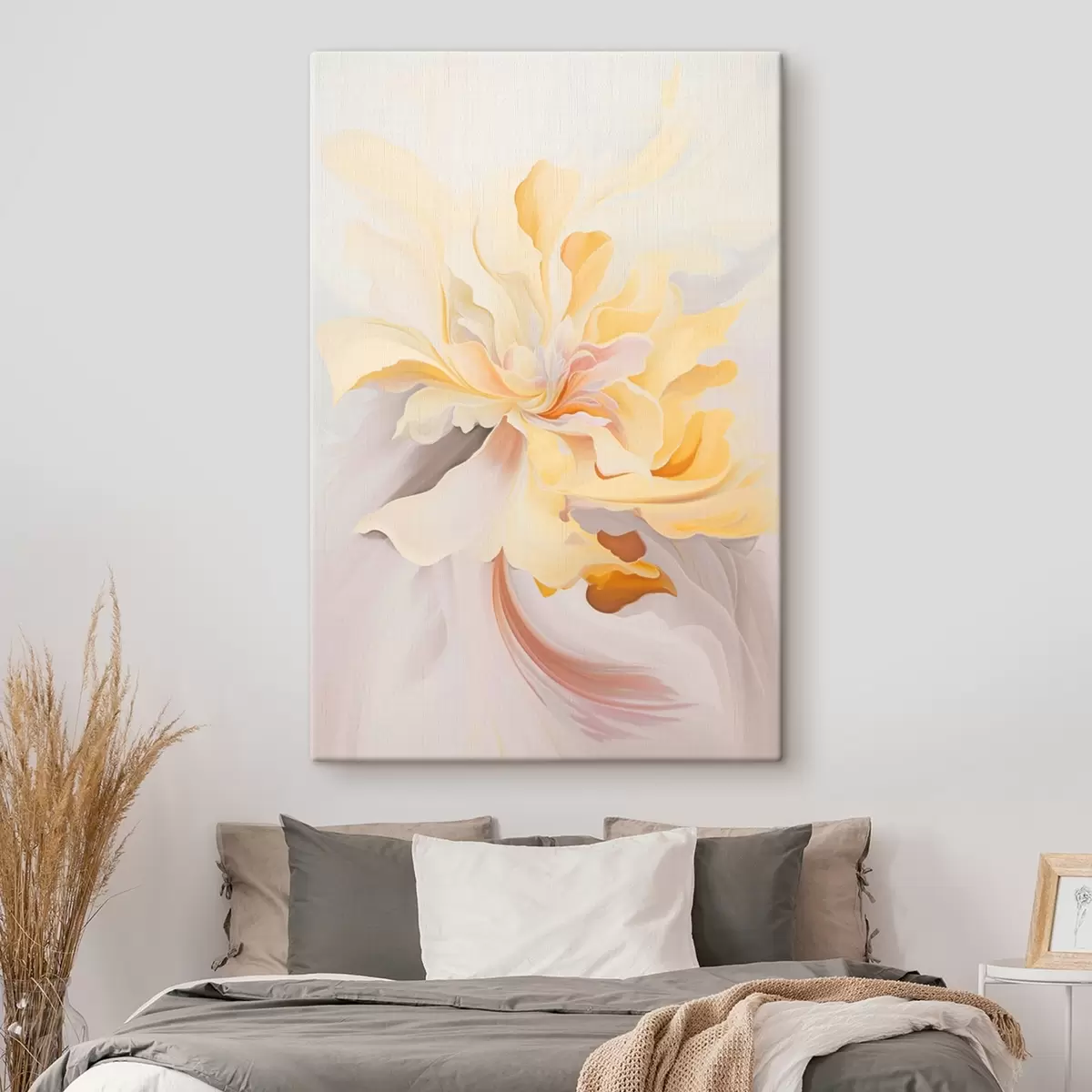 Glezna Delikāts zieds: abstrakta glezniecība pasteļtoņos s45256