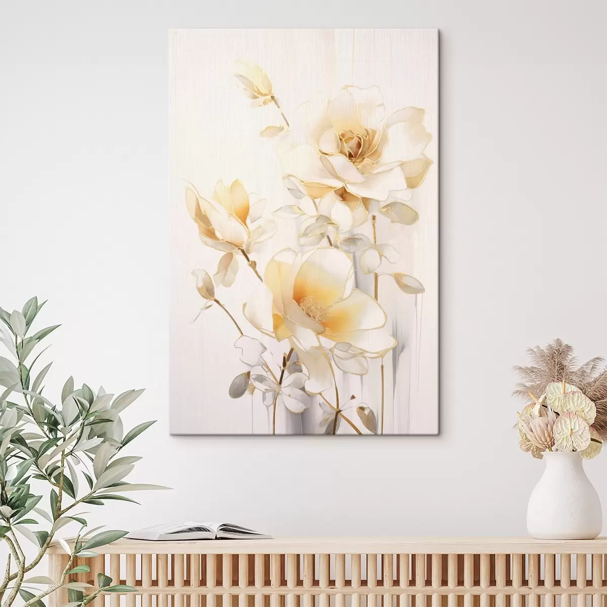 Glezna Gaismas ziedi: modernā māksla ar maigiem toņiem s45258