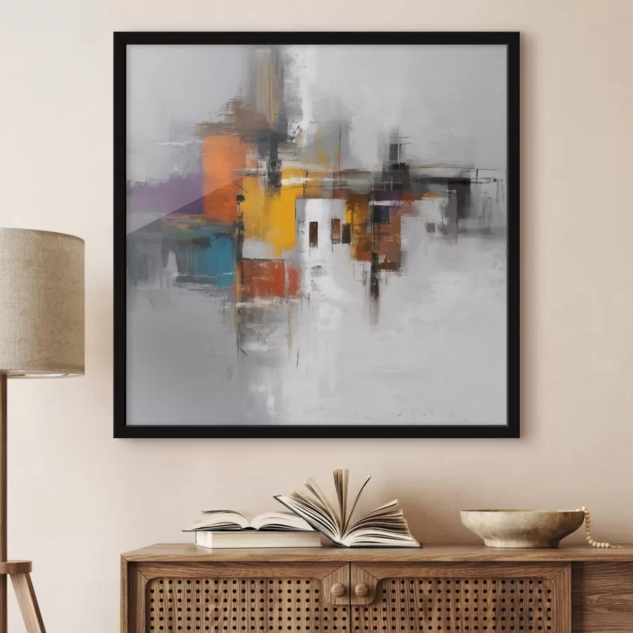 Fototapetes Krāsaina abstrakcija ar ģeometriskiem motīviem f45239