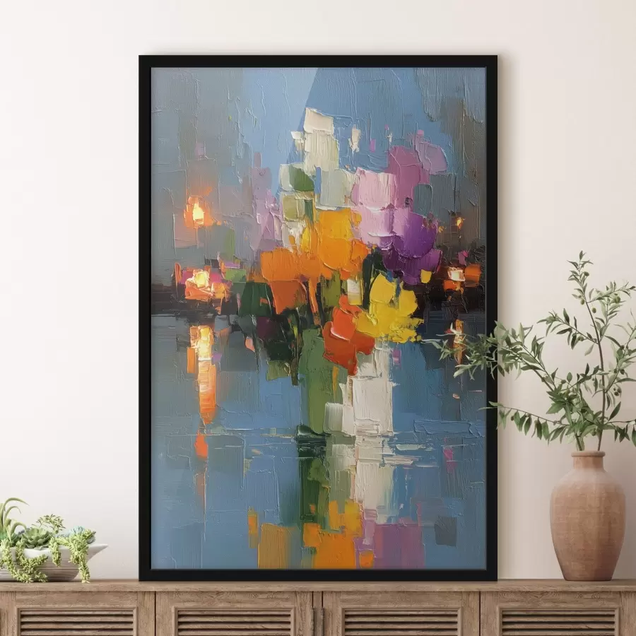 Fototapetes Urbānā abstrakcija: gaismas atspīdums ūdenī f45243