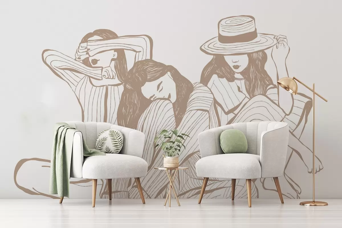 Fototapetes Meitenes toņos bēšs w04384v2